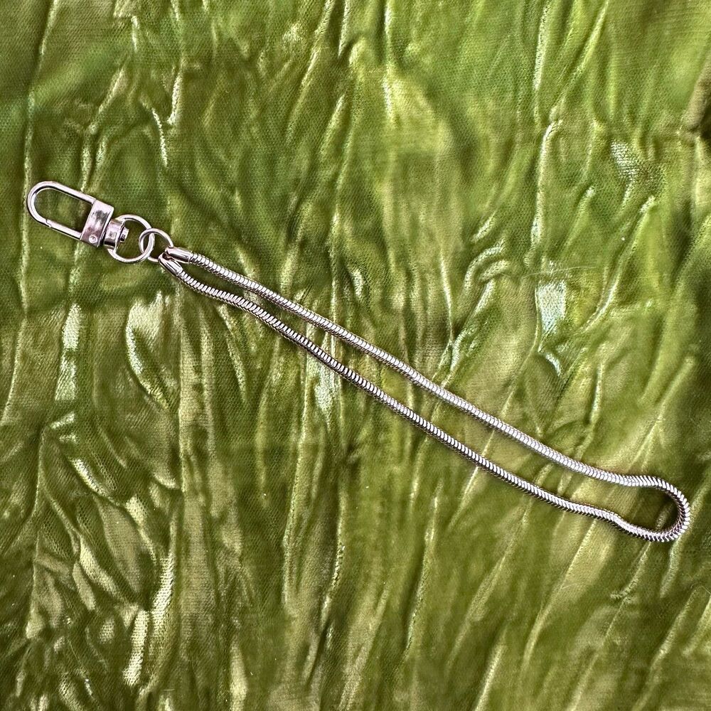 Gold Tone Metal Snake Chain Wristlet Strap Handle 7.5” Drop